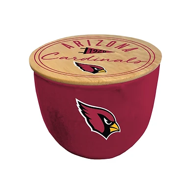 Pegasus Arizona Cardinals 16oz. Script Circle Wood Top Ceramic Candle
