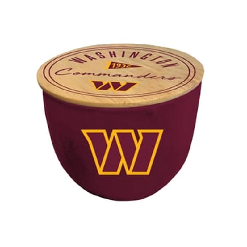 Pegasus Washington Commanders 16oz. Script Circle Wood Top Ceramic Candle
