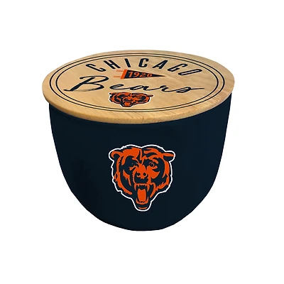 Pegasus Chicago Bears 16oz. Script Circle Wood Top Ceramic Candle