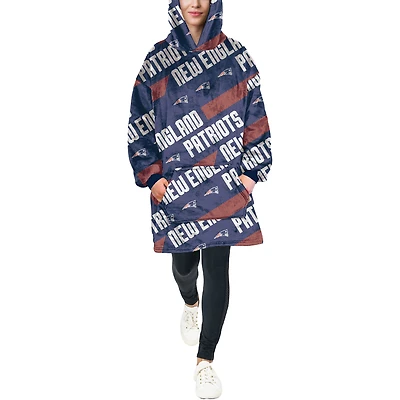 Pegasus New England Patriots 60" x 80" Repeat Logo Hoodie Bloncho