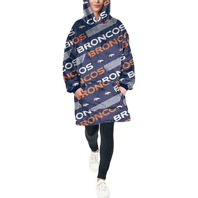 Pegasus Denver Broncos 60" x 80" Repeat Logo Hoodie Bloncho