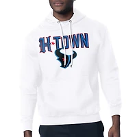 Men's Starter White Houston Texans H-Town Graphic Fleece Pullover Hoodie