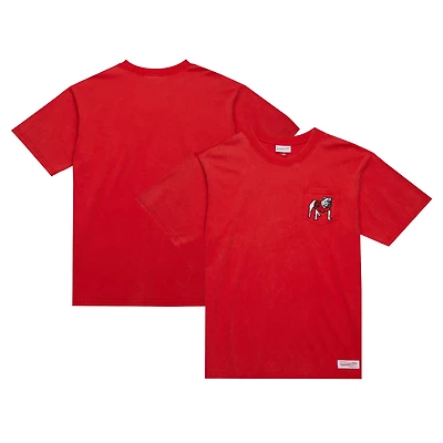 Men's Mitchell & Ness Red Georgia Bulldogs Big & Tall Fade Away Premium T-Shirt
