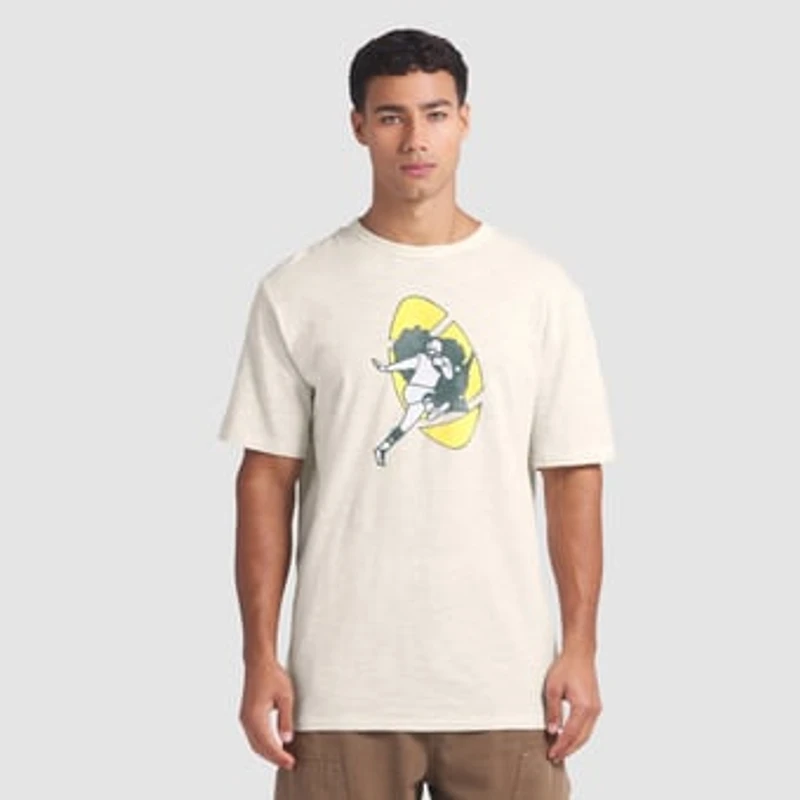 Men's Fanatics Cream Green Bay Packers Slub T-Shirt