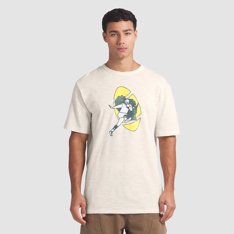Men's Fanatics Cream Green Bay Packers Slub T-Shirt