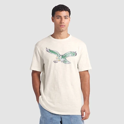 Men's Fanatics  Cream Philadelphia Eagles Slub T-Shirt