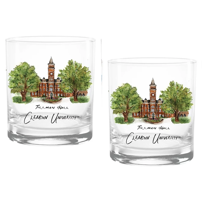 Clemson Tigers 16oz. Laura Wilcox University Hall Two-Piece Rocks Glass Set