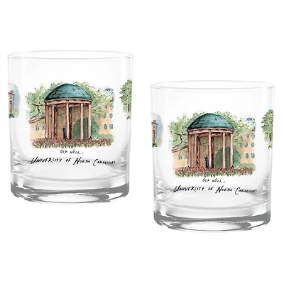 North Carolina Tar Heels 2-Pack 14oz. Laura Wilcox University Rocks Set