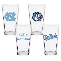 North Carolina Tar Heels 16oz. Collector Pint Glass Four-Set