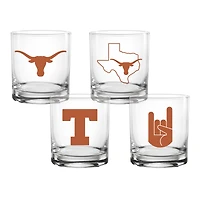 Texas Longhorns 4-Pack Collector's 14oz. Rocks Glass Set