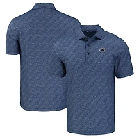 Men's Cutter & Buck Navy Penn State Nittany Lions Pike Eco Pebble Print Stretch Recycled Polo