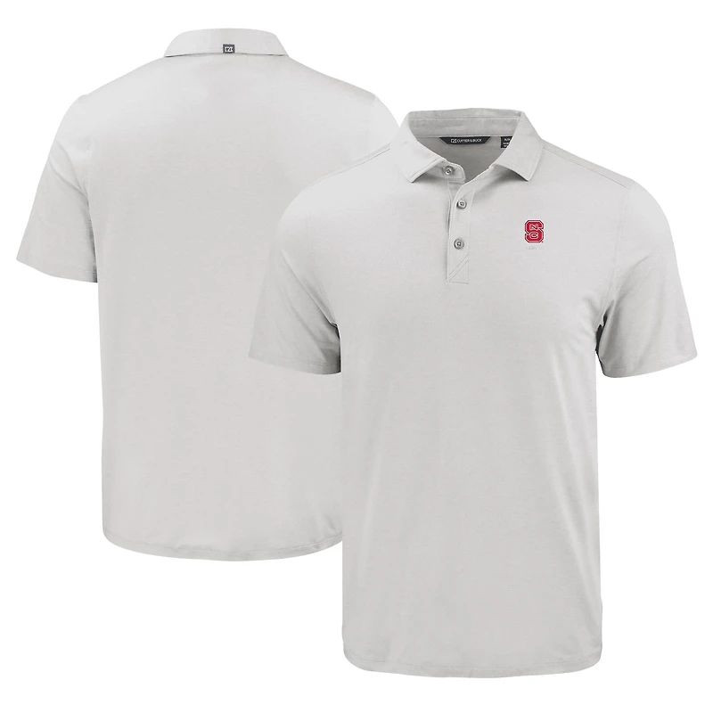 Men's Cutter & Buck Gray NC State Wolfpack Coastline Epic Comfort Eco Recycled Polo