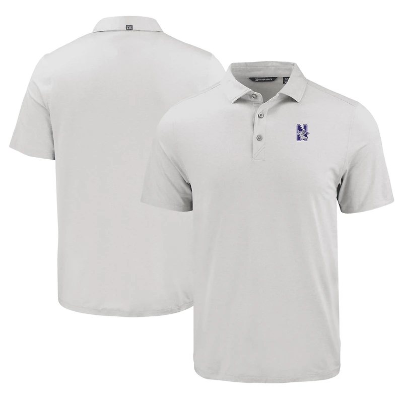 Men's Cutter & Buck Northwestern Wildcats Coastline Epic Comfort Eco Recycled Polo