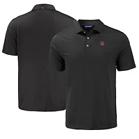Men's Cutter & Buck Black Rutgers Scarlet Knights Coastline Epic Comfort Eco Recycled Polo