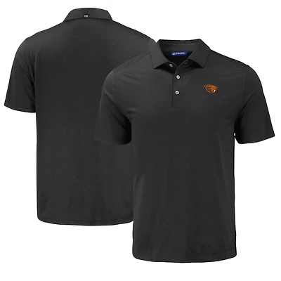 Men's Cutter & Buck Black Oregon State Beavers Coastline Epic Comfort Eco Recycled Polo