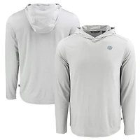 Men's Cutter & Buck Gray Southern University Jaguars Coastline Epic Comfort Eco Recycled Long Sleeve Hoodie T-Shirt