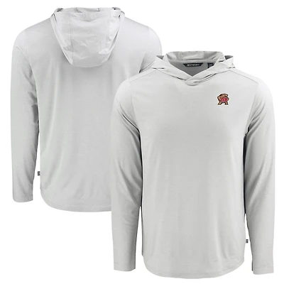 Men's Cutter & Buck Gray Maryland Terrapins Coastline Epic Comfort Eco Recycled Long Sleeve Hoodie T-Shirt