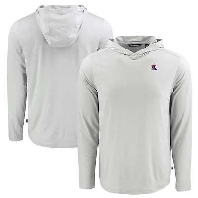 Men's Cutter & Buck Louisiana Tech Bulldogs Coastline Epic Comfort Eco Recycled Long Sleeve Hoodie T-Shirt