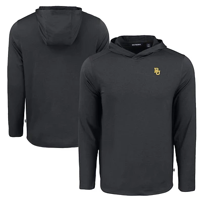 Men's Cutter & Buck Black Baylor Bears Coastline Epic Comfort Eco Recycled Long Sleeve Hoodie T-Shirt