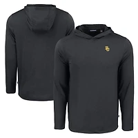 Men's Cutter & Buck Black Baylor Bears Coastline Epic Comfort Eco Recycled Long Sleeve Hoodie T-Shirt