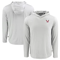 Men's Cutter & Buck Gray Eastern Washington Eagles Coastline Epic Comfort Eco Recycled Long Sleeve Hoodie T-Shirt