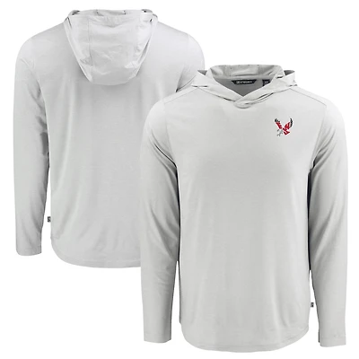 Men's Cutter & Buck Gray Eastern Washington Eagles Coastline Epic Comfort Eco Recycled Long Sleeve Hoodie T-Shirt