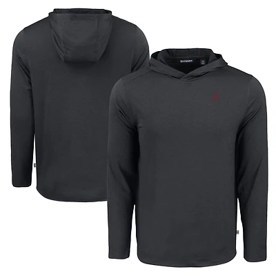 Men's Cutter & Buck Black Alabama Crimson Tide Coastline Epic Comfort Eco Recycled Long Sleeve Hoodie T-Shirt