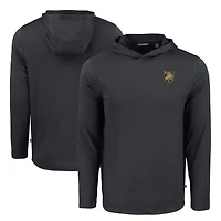 Men's Cutter & Buck Black Army Black Knights Coastline Epic Comfort Eco Recycled Long Sleeve Hoodie T-Shirt