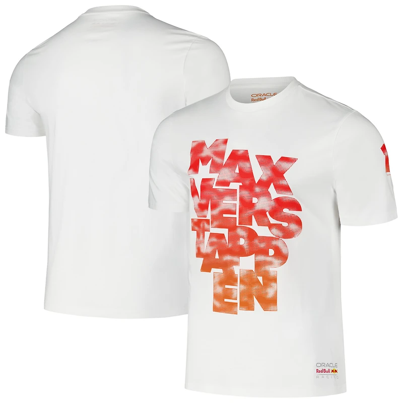 Unisex Max Verstappen White Red Bull Racing Expression Driver T-Shirt