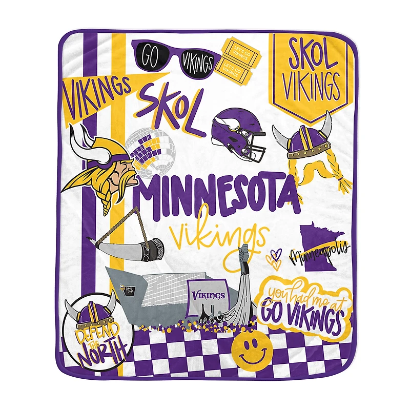 Pegasus Minnesota Vikings 60” x 70” Fan Favorite Royal Plush Blanket