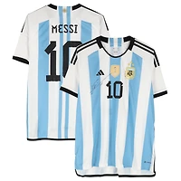 Lionel Messi Argentina National Team Autographed 2022-23 adidas Replica Jersey - Front Signed