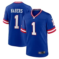 Men's Nike Malik Nabers Royal New York Giants Game Player Jersey