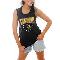 Women's Gameday Couture Black Minnesota Vikings Baby You're A Star Racerback Scoop Neck Tapered Tank Top