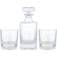 Tampa Bay Buccaneers Three-Piece Decanter & Rocks Glasses Set