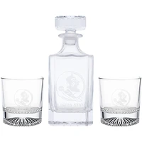 Florida State Seminoles Three-Piece Decanter & Rocks Glasses Set