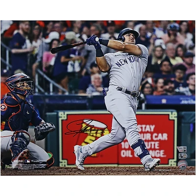 Jasson Domínguez New York Yankees Autographed 16" x 20" Home Run Photograph - Signed in Black Ink