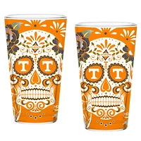Tennessee Volunteers Two-Pack 16oz. Dia De Los Muertos Pint Glass Set