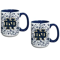 Notre Dame Fighting Irish Two-Pack Floral Mug Set