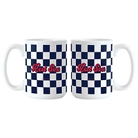 Boston Red Sox 2-Pack 15oz. Checkered Wordmark Mug Set