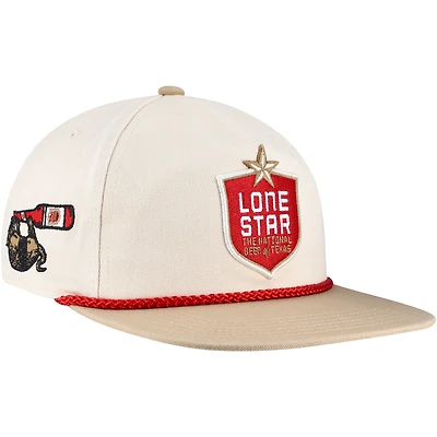 Men's  Cream Lone Star Adjustable Golfer Hat