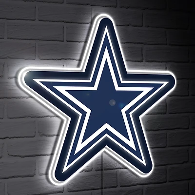 Dallas Cowboys LED Team Logo Shaped Lighted Wall Sign