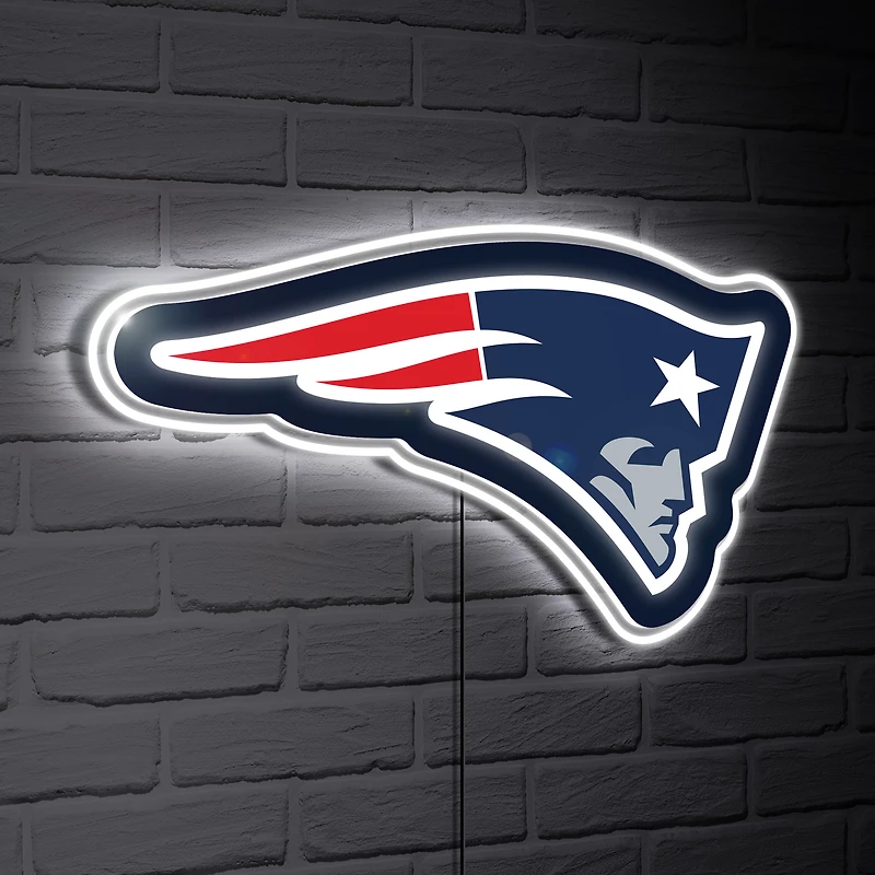 New England Patriots LED Team Logo Shaped Lighted Wall Sign