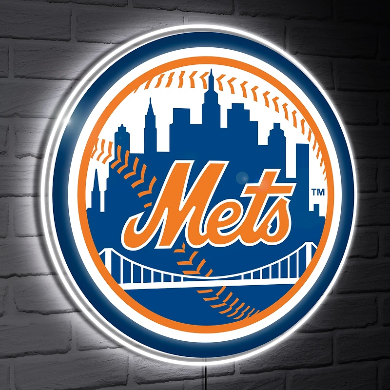 New York Mets LED Team Logo Shaped Lighted Wall Sign