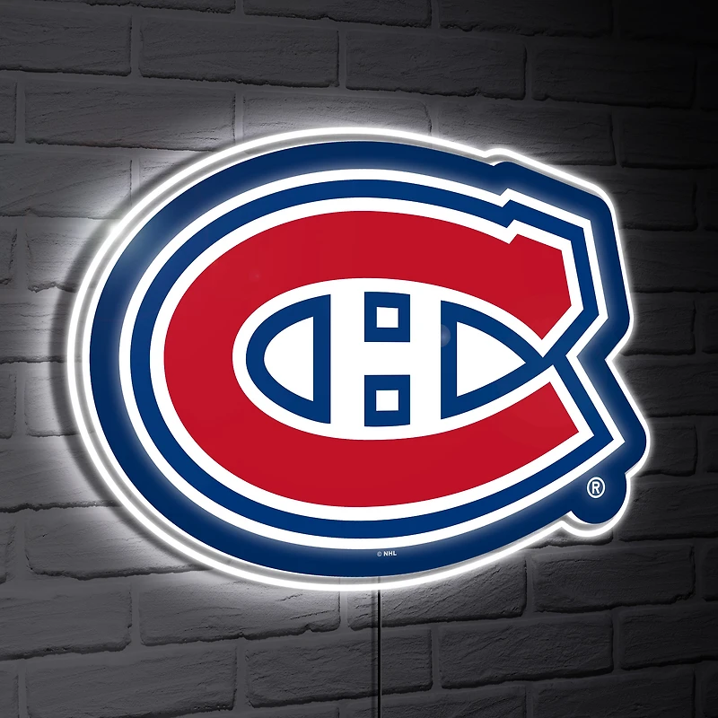 Montreal Canadiens LED Team Logo Shaped Lighted Wall Sign