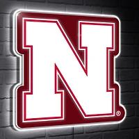 Nebraska Huskers LED Team Logo Shaped Lighted Wall Sign