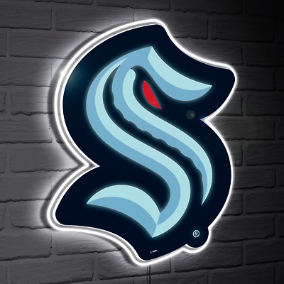 Seattle Kraken LED Team Logo Shaped Lighted Wall Sign