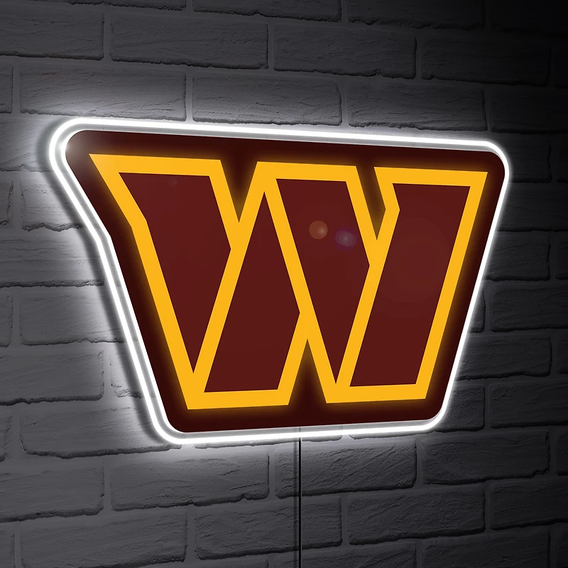 Washington Commanders LED Team Logo Shaped Lighted Wall Sign