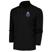 Men's Antigua  Black FC Porto Statement Quarter-Zip Pullover