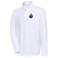 Men's Antigua  White FC Porto Statement Quarter-Zip Pullover