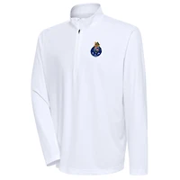 Men's Antigua  White FC Porto Statement Quarter-Zip Pullover